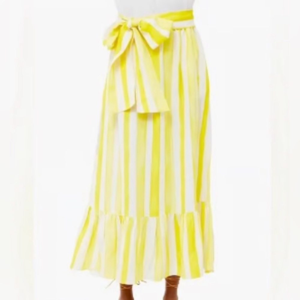 NWOT Tuckernuck Yellow Stripe Hampton Skirt